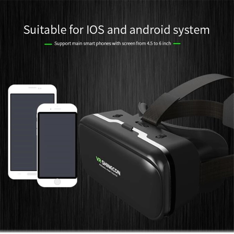 Shinecon vr óculos 3d realidad - Smart Glasses Lens avaliação e preço