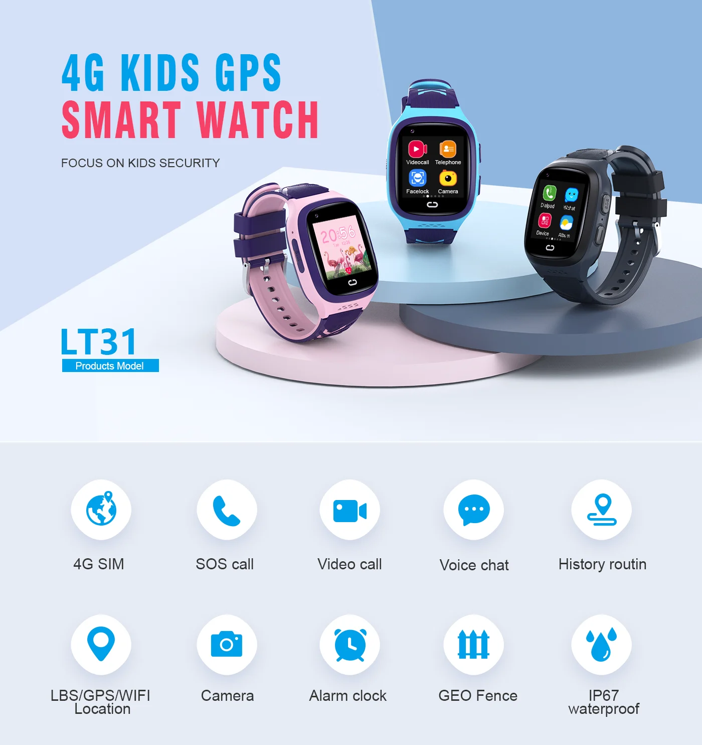 4g crianças smartwatch sos à p - Fall Detection Watch avaliação e preço